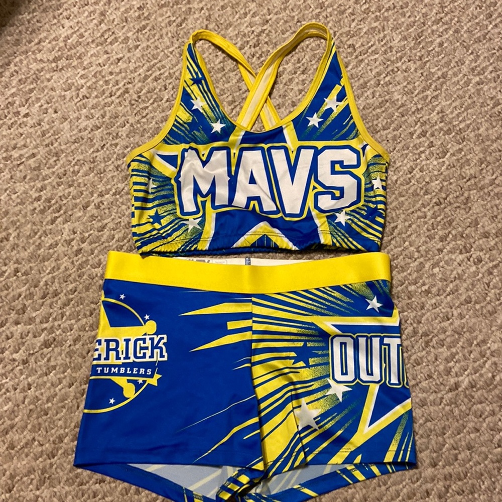 Allstar Cheer Practice Set-Sports Bra and Spandex Shorts